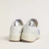 Ball Star with light blue leather star and silver foiled leather heel tab
