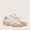 Ball Star with pink suede star and silver glitter edges and rose gold heel tab