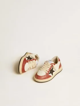 Ball Star Young in nappa with black star and red leather inserts