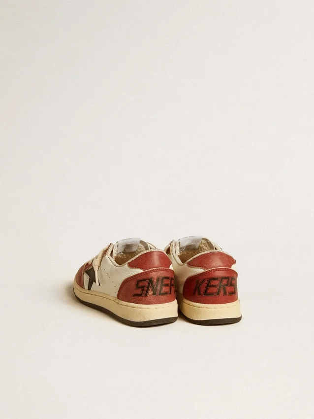 Ball Star Young in nappa with black star and red leather inserts