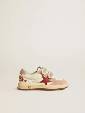 Ball Star Young in nappa with nappa star and pink suede heel tab