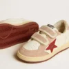 Ball Star Young in nappa with nappa star and pink suede heel tab