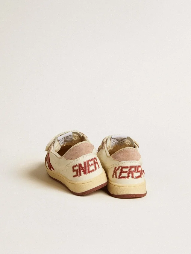 Ball Star Young in nappa with nappa star and pink suede heel tab