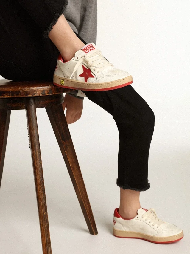Ball Star Young in nappa with red leather star and heel tab