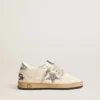 Ball Star Young in nappa with silver glitter star and heel tab