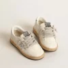 Ball Star Young in nappa with silver glitter star and heel tab
