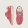 Ball Star Young in red suede with white leather star and metallic silver heel tab