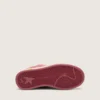 Ball Star Young in red suede with white leather star and metallic silver heel tab
