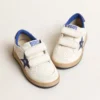 Ball Star Young with blue metallic leather star and heel tab