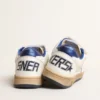 Ball Star Young with blue metallic leather star and heel tab