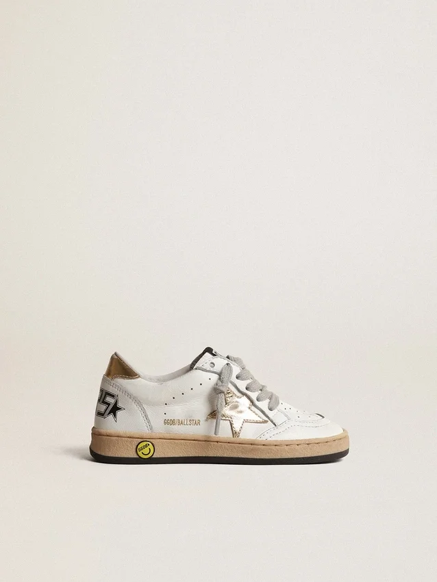 Ball Star Young with gold metallic leather star and heel tab