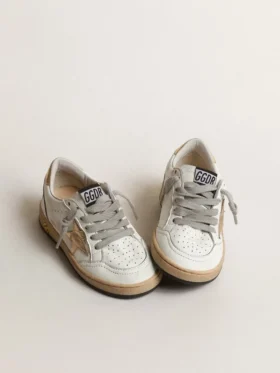 Ball Star Young with gold metallic leather star and heel tab