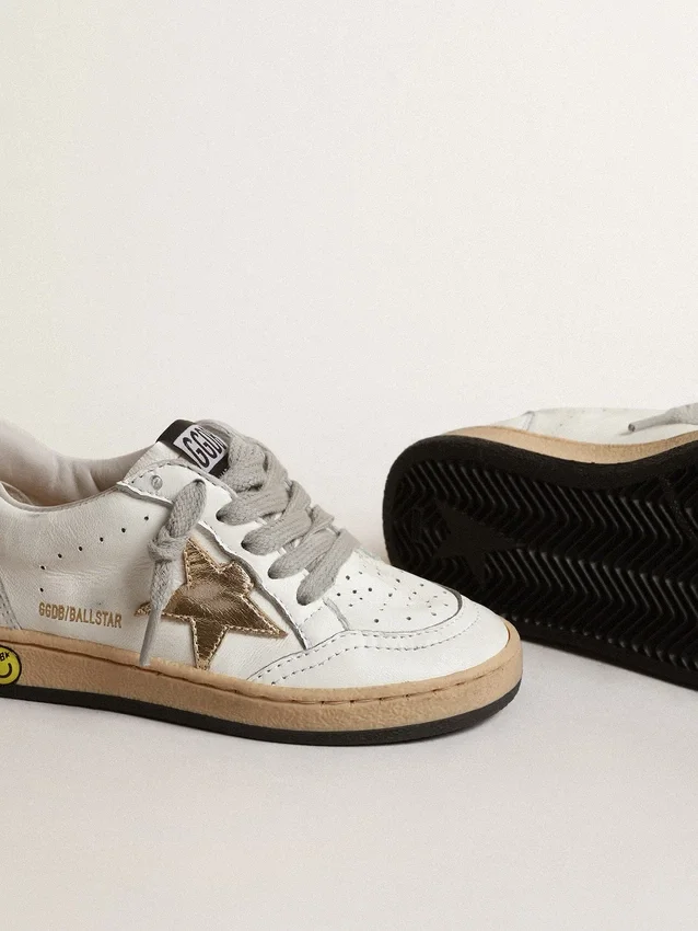 Ball Star Young with gold metallic leather star and heel tab