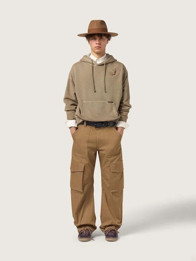 Beige khaki cargo pants