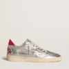 Bio-based Ball Star in metallic silver with silver star and red heel tab