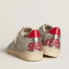 Bio-based Ball Star in metallic silver with silver star and red heel tab