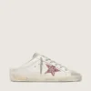 Bio-based Super-Star Sabot with pink glitter star and suede toe
