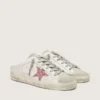 Bio-based Super-Star Sabot with pink glitter star and suede toe
