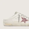 Bio-based Super-Star Sabot with pink glitter star and suede toe