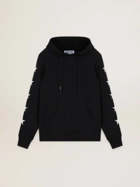 Black Alighiero Star Collection sweatshirt with contrasting white stars