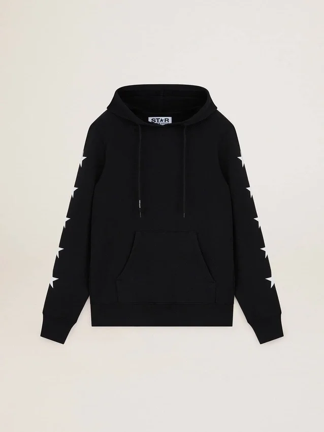 Black Alighiero Star Collection sweatshirt with contrasting white stars