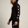 Black Alighiero Star Collection sweatshirt with contrasting white stars