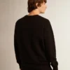 Black Archibald Star Collection sweatshirt with tone-on-tone star on the front