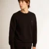 Black Archibald Star Collection sweatshirt with tone-on-tone star on the front