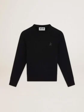 Black Athena Star Collection sweatshirt with tone-on-tone star on the front