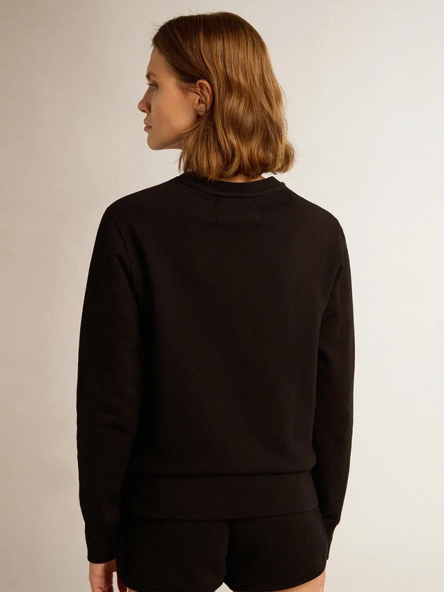 Black Athena Star Collection sweatshirt with tone-on-tone star on the front