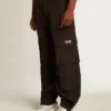 Black-colored ripstop nylon cargo pants