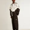 Black-colored ripstop nylon cargo pants