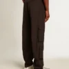 Black-colored ripstop nylon cargo pants