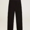 Black-colored ripstop nylon cargo pants