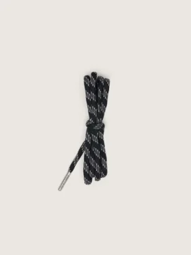 Black hiking laces with gray details