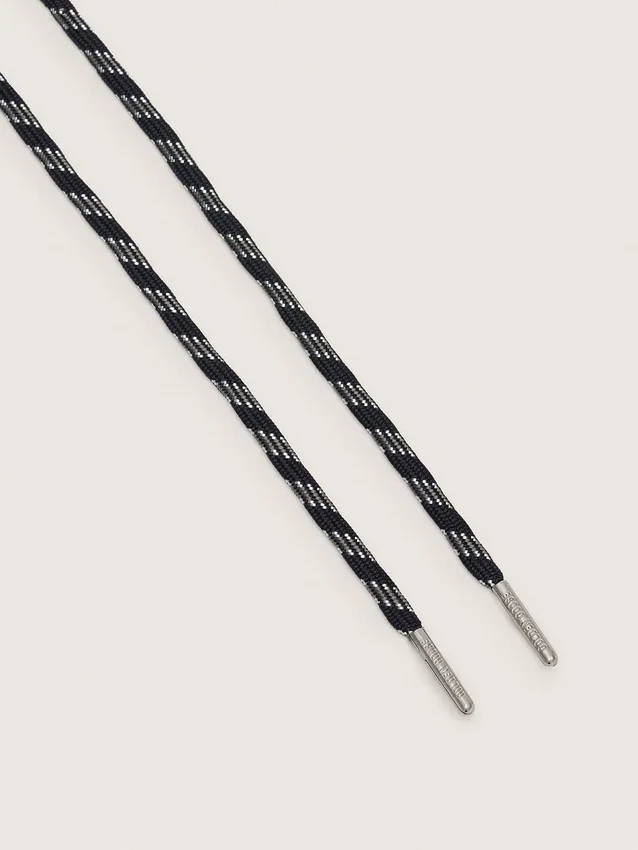 Black hiking laces with gray details