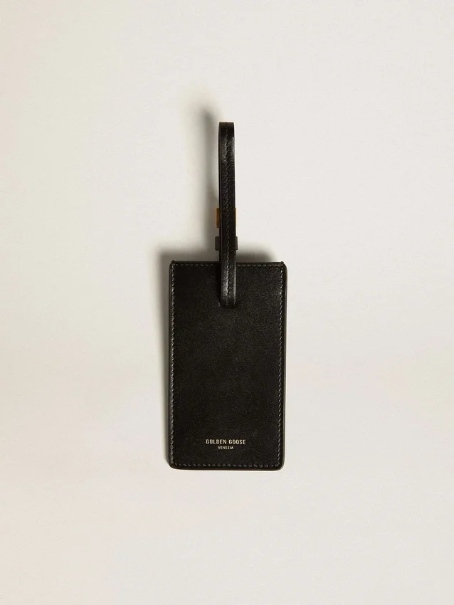 Black luggage tag