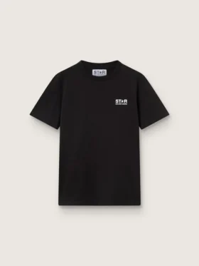 Black Star Collection T-shirt with contrasting white logo and star