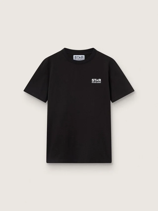 Black Star Collection T-shirt with contrasting white logo and star