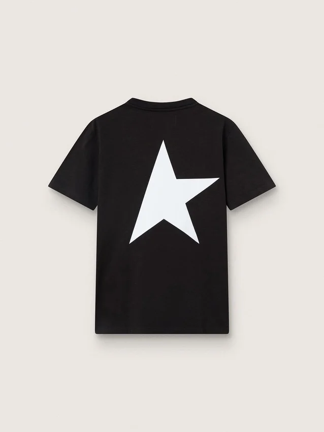 Black Star Collection T-shirt with contrasting white logo and star