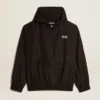 Black windbreaker with hood