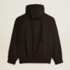 Black windbreaker with hood