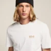 Black wool beanie with white star
