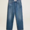 Blue medium wash loose jeans