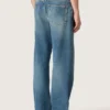 Blue medium wash loose jeans