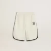 Boy's white shorts with embroidered logo