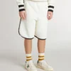 Boy's white shorts with embroidered logo