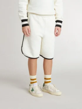 Boy’s white shorts with embroidered logo