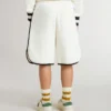 Boy's white shorts with embroidered logo