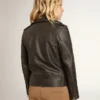 Boys’ biker jacket in distressed leather